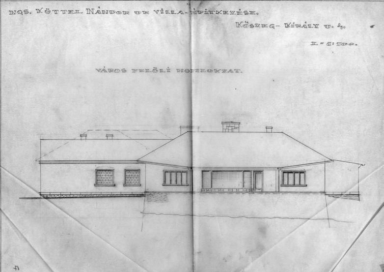 XI-22/52. doboz 11. Fritz August Breuhaus: Küttel-villa, 1933 1934; Szombathelyi Építő Rt.