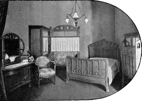 Margittai Zsuzsa 5. Faragó Ödön (terv) Mahunka Imre (kivitelezés): Hálószoba-berendezés az 1900-as párizsi világkiállításon (In: Magyarország a Párisi Világkiállításon 1900.