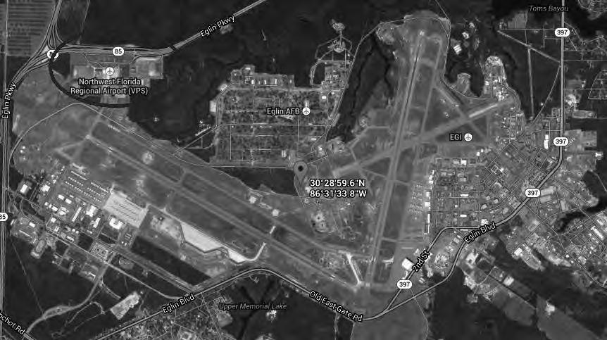 Polgári terminál 1. ábra. Eglin Air Force bázis, Valparaiso (forrás: GCR1, 2014).