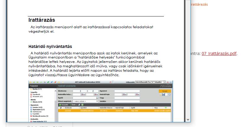 Az ugrópontra kattintva a Portál átirányítja az adott témához