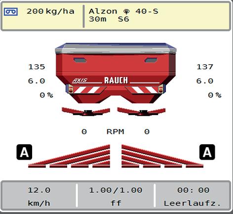 5 Szórási üzemmód AXIS EMC ISOBUS gépvezérléssel 5.10 GPS-Control Az AXIS-H ISOBUS gépvezérlést kombinálni lehet egy SectionControl funkcióval ellátott ISOBUS-terminállal.