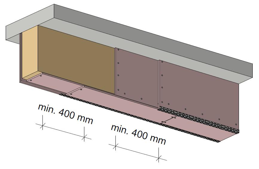 Fagerenda tűzvédelmi 2xRF 15 mm gipszkarton közvetlenül a