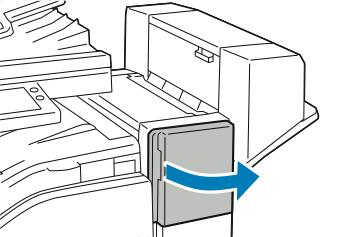 Megjegyzés: Ha a papír elszakadt, távolítson el minden papírdarabot a finiserből. 3. Csukja le a továbbító fedelet.