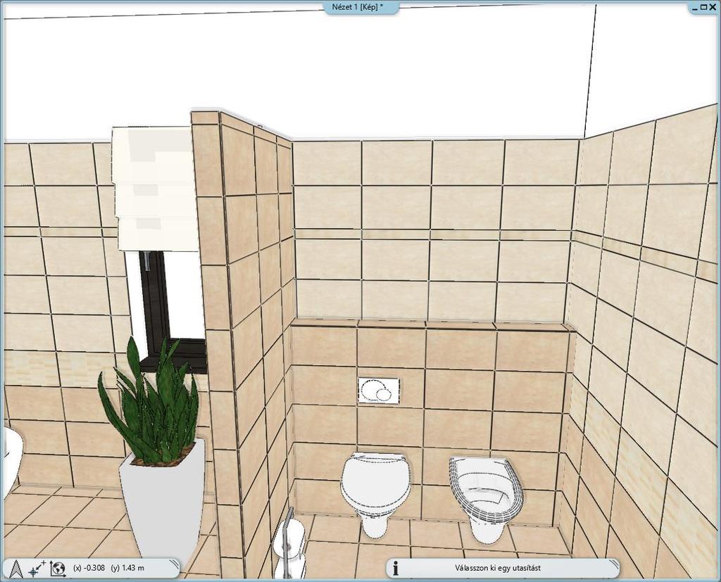 3. Lecke: Fürdőszoba tervezés - Burkolás 17 3.6. Mozaik burkolás létrehozása Következő lépésként elkészítjük a mozaik burkolást a zuhanyzó mögötti falon.