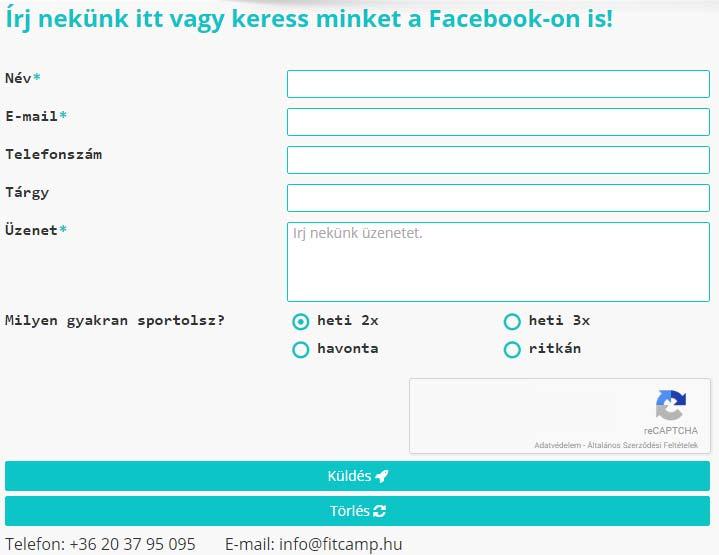 Kapcsolat Ebben a menüben közvetlenül küldhetsz nekünk üzenetet, de megtaláld elérhetőségeinket