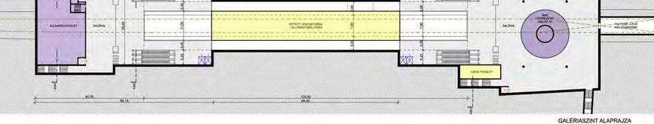 peronok mindkét végén galériás kialakítással. A Pesti út mindkét oldalán 2-2 db egyforma metróbejárati felépítmény (II.