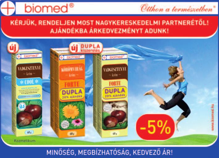 Biomed Kft. akciója 2018. május 1-től 2018. május 31-ig Cremum Kozmetikai Kft. akciója 2018. május 1-től 2018. május 31-ig A Biomed Kft. és a PHOENIX Pharma Zrt.