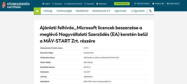 hibás esetek szerencsére csak 2017 január 1 óta figyelhetők meg a KH által közölt dokumentumok között 5 ; eltekintettünk azoktól a rekordoktól, amelyekben mind a nyertes cég neve, mind a szerződéses