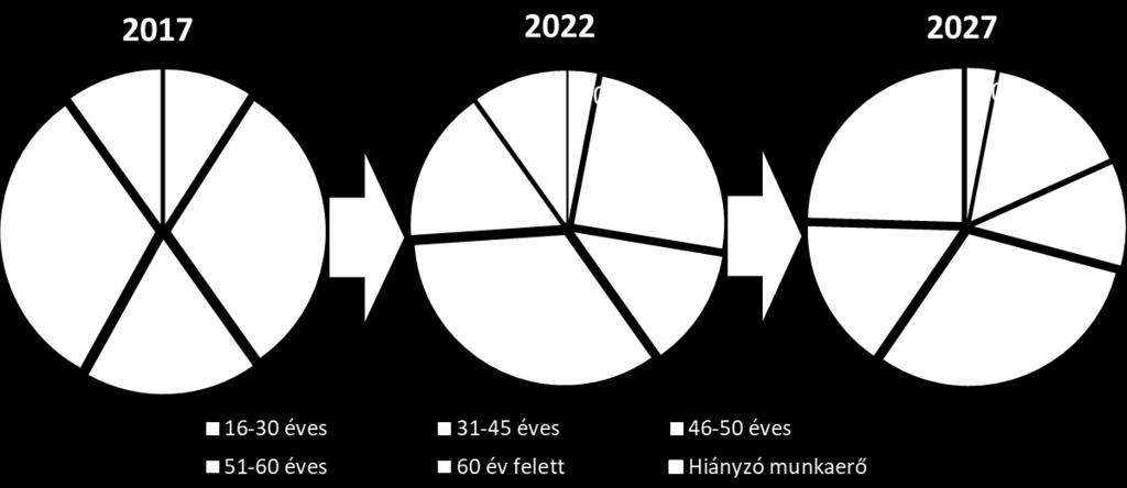 ÁBR A: MUNK AERŐ- ÁLLOMÁNY KOR SZERI NT I Ö SSZETÉTELÉNE K VÁR H ATÓ ALAKUL ÁSA Forrás: MaVíz 4.