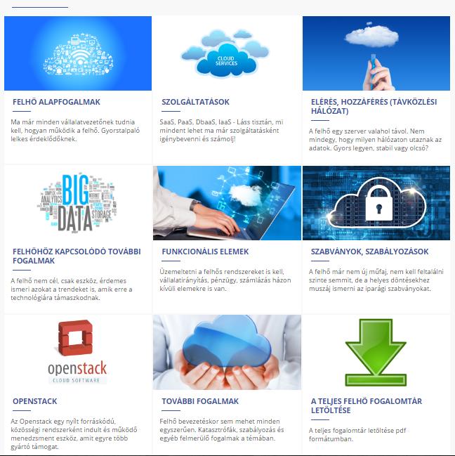 Alapfogalmak, alapvetések A cloud computing definíciók IVSZ Fogalomtár: http://ivsz.
