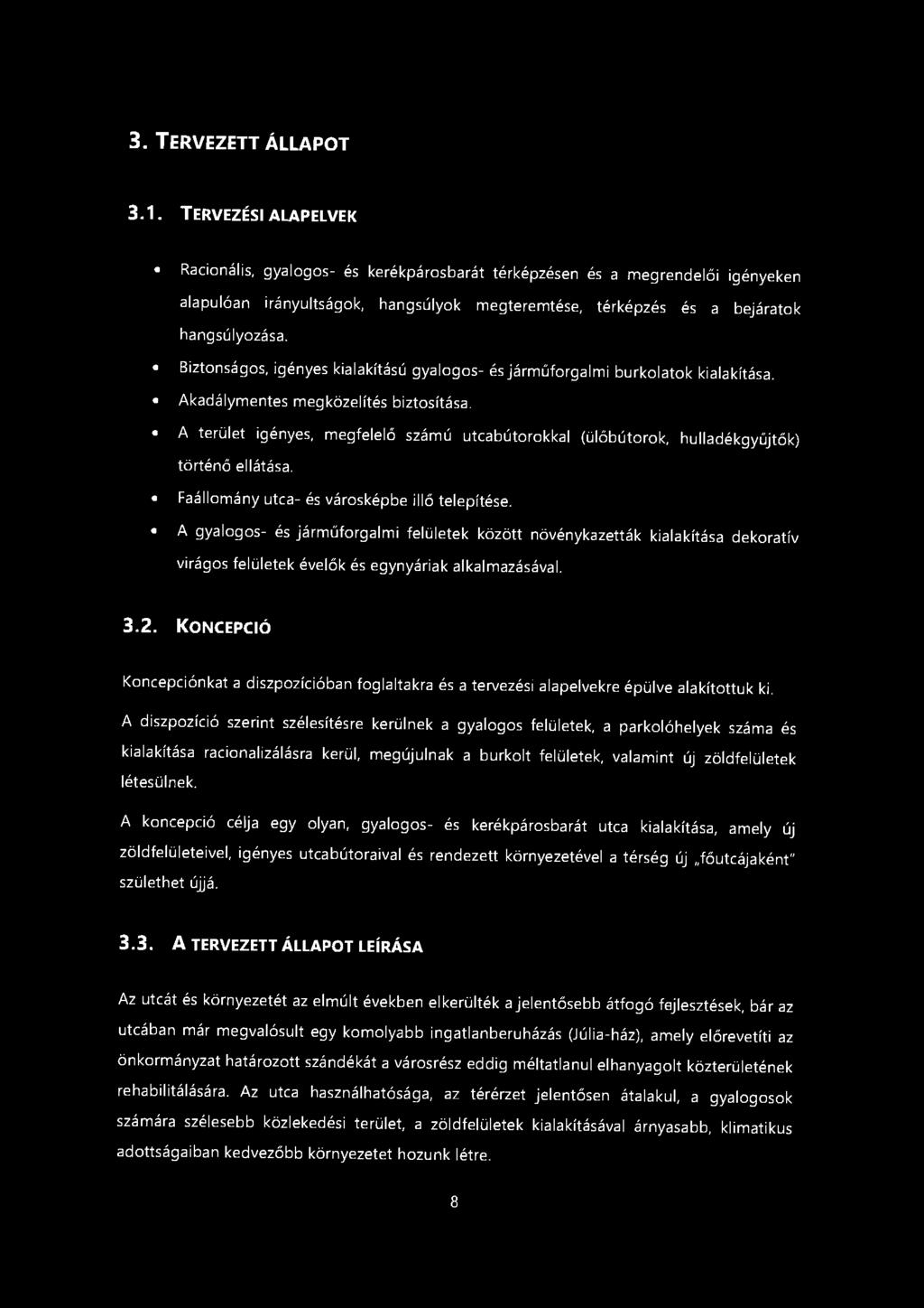 3. TERVEZETT ÁLLAPOT 3.1.