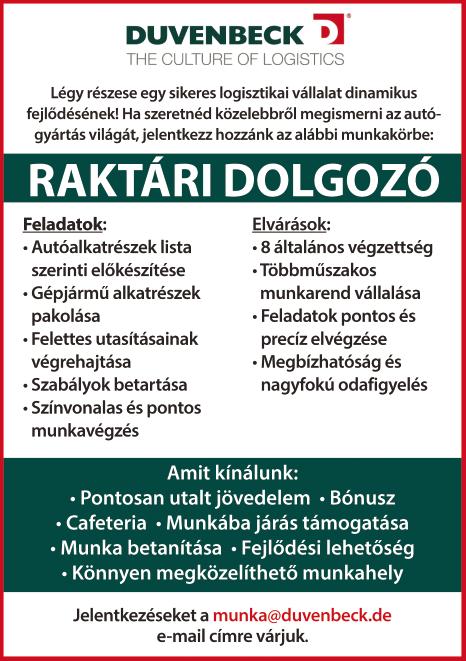 Munkahely, ahol megbecsülnek! 06-20-956-0131 HÖLGYEK és férfiak részére kínálunk kétműszakos TEKERCSE- LŐ pozíciót, kecskeméti telephellyel.