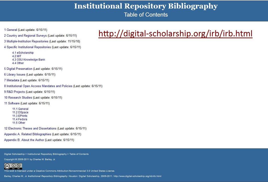 Institutional Repository Bibliography 25 26