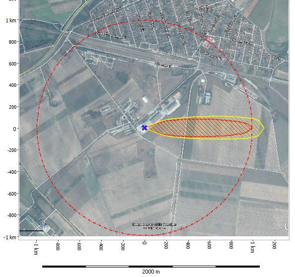 Ammónium-nitrát termikus bomlása Ammónium-nitrát termikus bomlásából származó mérgező hatás tekintetében a mértékadó súlyos baleseti eseménysor a "C" raktáron belüli tüz okozta termikus bomlás.