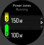 Az aktivitásspecifikus teljesítménytartományok a következő útvonalon állíthatók be: Training (Aktivált edzés)» Intensity zones (Intenzitástartományok)» Advanced zones (Speciális tartományok). 1.