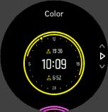 Lépjen a Watch face (Óralap) beállításra az indítóképernyőről, vagy tartsa lenyomva a középső gombot a belső menü megnyitásához. A Watch face (Óralap) elem kijelöléséhez nyomja meg a középső gombot 2.