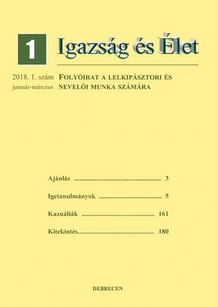 Betegek és családjaik lelkigondozása a gyülekezetben Kredit: 15 Időpont: 2018. október 1 3. (hétfő szerda) Helyszín: Berekfürdő, Megbékélés Háza Regisztrációs díj: 5 000 Ft.