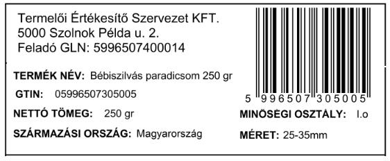 Az átvétel helyének azonosítása (azaz az átvevőhely/kereskedelmi partner GLN-je) Szállítási dátum Feladó fél azonosítása (GLN) Átvevő fél azonosítása (GLN) 6.5.4.