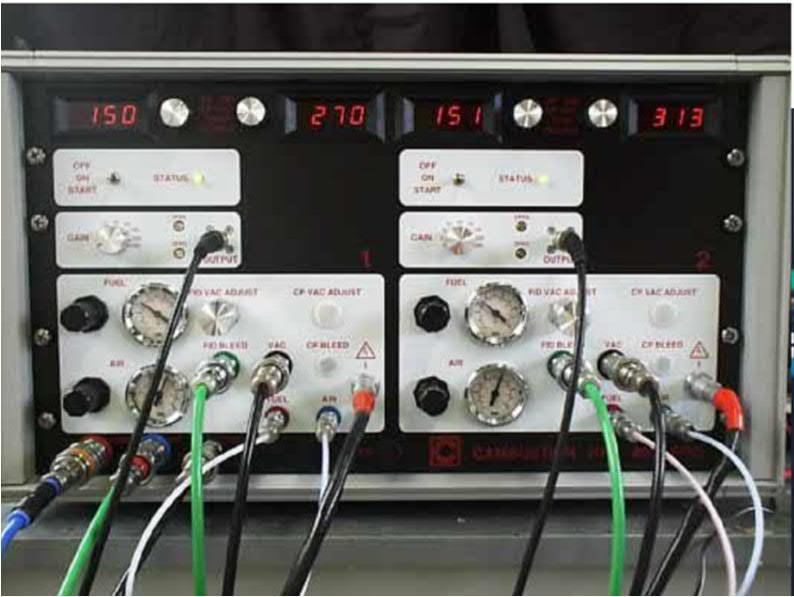 A nyomjelző gáz adott pontbeli koncentrációjának folyamatos időbeli mérésére alkalmas az ún. gyors lángionizációs detektor (Fast Flame Ionization Detector).