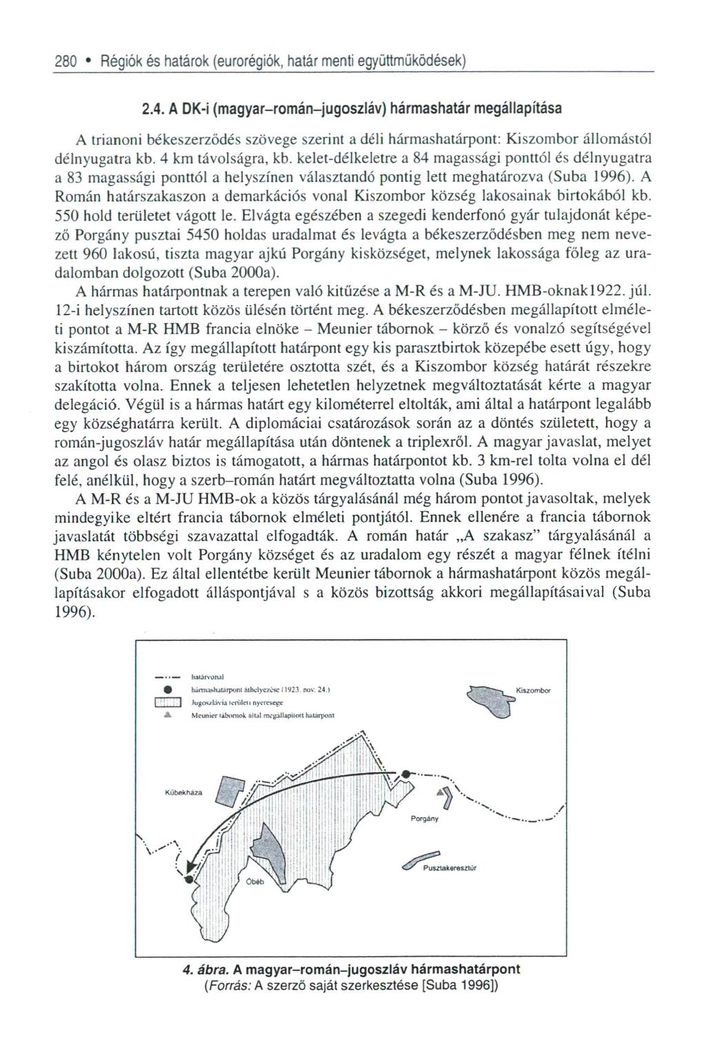 280» Régiók és határok (eurorégiók, határ menti együttműködések) 2.4.
