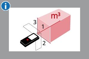 Műveletek Térfogat A térfogat számítása a matematikai képlet alapján történik 3 távolság összeszorzásával.