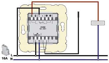 Technikai adatok Maximális terhelés: Minimális terhelés: Kétirányú kapcsoló funkció: Minimális intenzitás beállítása: Biztosíték: Izzó: Halogén lámpa, 30V~: Halogén lámpa ferromágneses