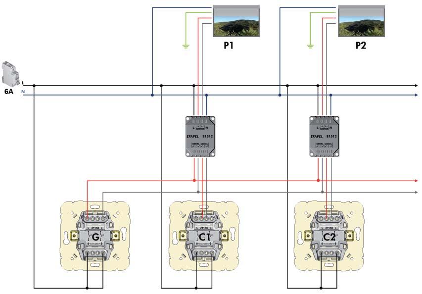 4 h Standby Központi redőnyvezérlés telepítése vezérlő modulokkal: 3/43 S Technikai adatok 8 Névleges feszültség: 30 V / 0 Hz Fogyasztás: W Maximális terhelés: 6A (380 W, cos φ=) Nyitási és zárási