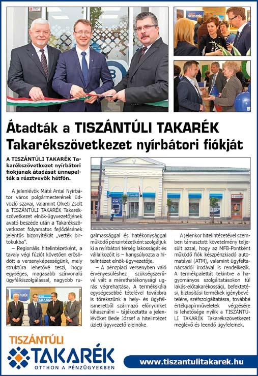 Városi hírek 2018. á pr i l i s 3 Kedves jelenlegi és hajdani Nyírbátoriak! Korábbi lapszámunkban már értesülhettek róla, hogy Nyírbátor Város Önkormányzata 2018.
