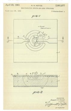 Kroemer) 1960: THE Si IC PATENT (FAIRCHILD) A page from the original patent by R.