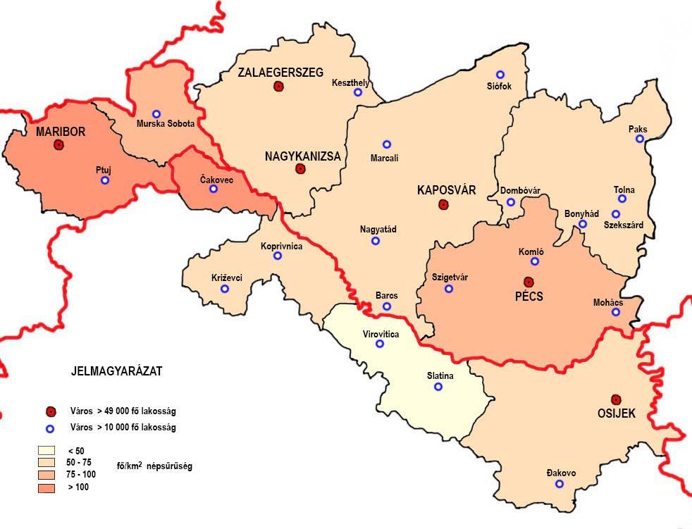Pannon ETT Régió földrajzi elhelyezkedése Szervezet KKM tanulmány Kiemelt