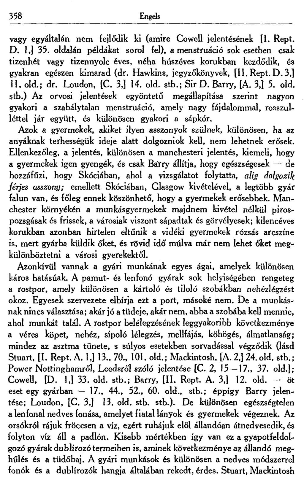 358 Engels vagy egyáltalán nem fejlődik ki (amire Cowell jelentésének [I. Rept. D. 1,] 35.