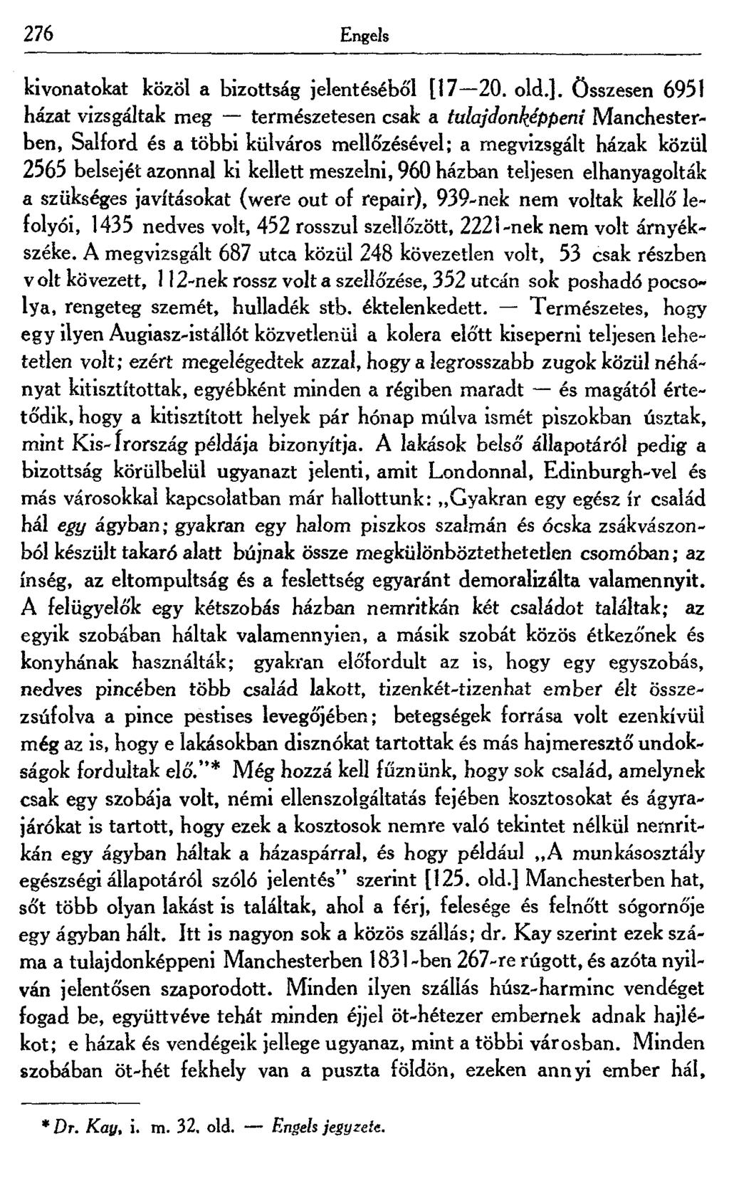 276 Engels kivonatokat közöl a bizottság jelentéséből [17 20. old.