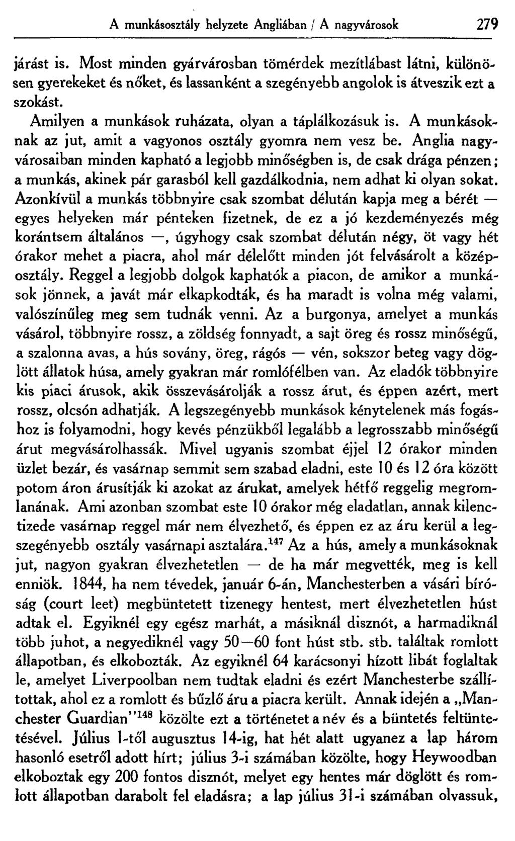 A munkásosztály helyzete Angliában / A nagyvárosok 279 járást is.