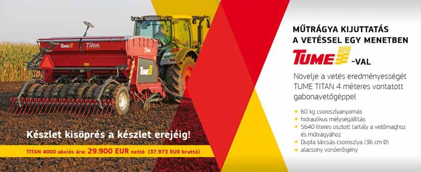 KIHAGYHATATLAN ELŐRENDELÉSI KEDVEZMÉNYEK A HORSCH MAESTRO SZEMENKÉNTI VETŐGÉPEKRE. Árak és felszereltségek: Maestro 6 CC Novemberi előrendelés esetén nettó ár: 62.800 / bruttó ár: 79.