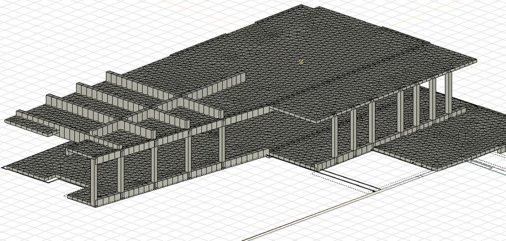 5 7. Számítási alapadatok és eredmények Épület Az épület födémeit térbeli modellen vizsgáltam, mert a két födém együttdolgozó.