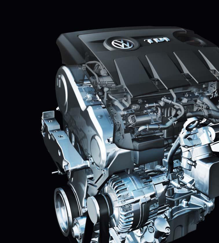 Mindössze 114 g/km (116 g/km) 1) CO 2 -kibocsátásával és 4,3 l/100 km (4,4 l/100 km) 1) átlagfogyasztásával az 1,6 literes TDI motorral szerelt, BlueMotion technológia 2) alapján működő új Passat és