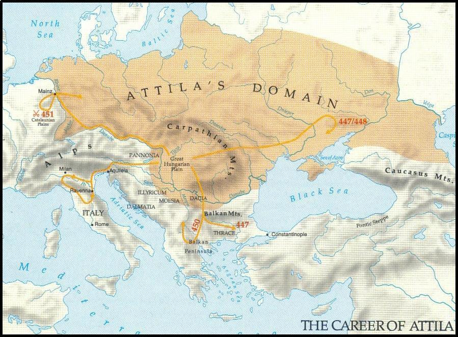 Bendegúz fia, Attila Kr. u. 433-ban vagy 434-ben lett a hunok nagykirálya. Attila több évet töltött Rómában, mint kezes. Róma ekkor már az erkölcsi mocsárban fetrengett.