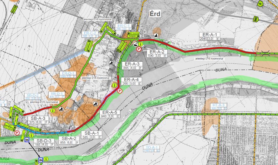 agglomerációban vezető nyomvonal fejlesztésének lehetőségeit vizsgáló megvalósíthatósági tanulmány 12.