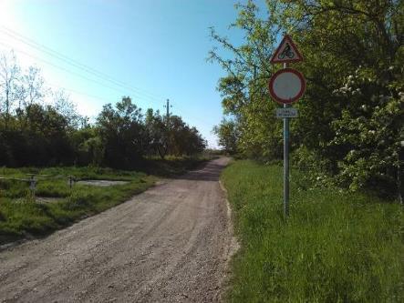 A burkolat és a burkolati jelek nagyon rossz állapotban vannak, a kerékpárutat emellett sok helyen az útmenti boltok parkolójaként használják, illetve a