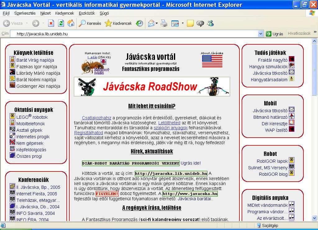 Jávácska összefoglalása http://javacska.lib.unideb.