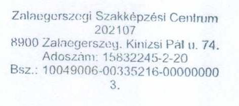 bélyegző típusa, felirata bélyegző lenyomata sorszám menynyiség a bélyegző őrzési helye, őrzésével megbízott személy 6.