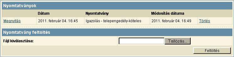 Az üzemeltető által bejelentett módosításoknál az adatok tényleges módosítása után a megfelelő nyilvántartási eseményt is rögzíteni kell (tevékenység változása, adat módosítása).