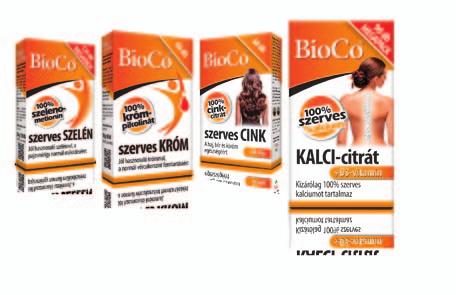 ár (Ft/db) Engedmény % BioCo Csipkebogyós ret. C-vit.1000mg tabletta 100x 1 603.- 10% Termékek Nettó nagyker.ár (Ft/db) Akciós mennyiség (db) Rabatt (db) BioCo Szerves Szelén tabletta 120x 1 345.