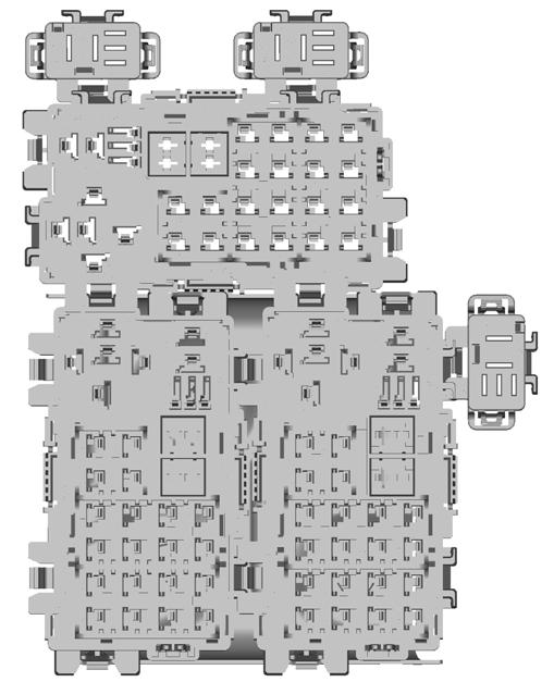 Biztosítékok Hátsó biztosítékdoboz E75526 Biztosíték FA1 FA2 Terhelhetőség 25 25 Biztosított áramkörök Ajtó vezérlőegység (bal oldal) (ablak fel-/leengedés, központi zár, behajtható külső