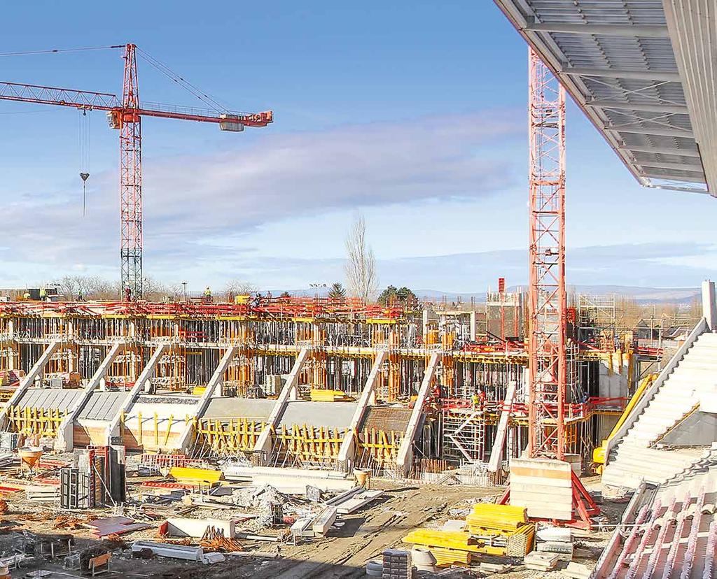 A MULTIPROP födémtámaszok MRK keretekkel összekötve