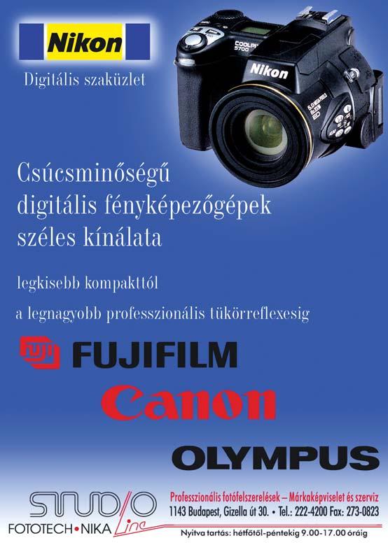 MAGAZIN» CÍMLAPSZTORI» HARDVER» SZOFTVER» KOMMUNIKÁCIÓ» KIKAPCSOLODÁS» GYAKORLAT 135 Fotóiskola Az adatmélység értelmezése: több pixel, több árnyalat CF és xd memóriakártyák: változatos kapacitás