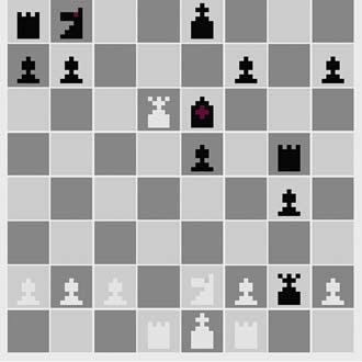 MAGAZIN» CÍMLAPSZTORI» HARDVER» SZOFTVER» KOMMUNIKÁCIÓ» KIKAPCSOLÓDÁS» GYAKORLAT 89 Minimálprogramok Chess: ha a fekete királyt megmattoljuk, õrült vérengzés veszi kezdetét tek, itt fõleg egyszerûbb,