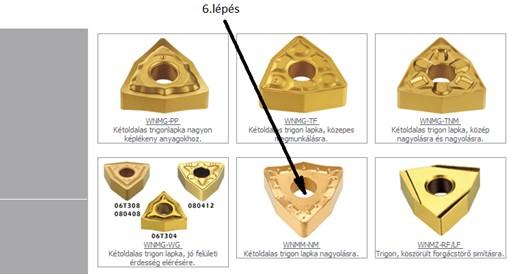 27. ábra Forgácsolószerszámok kiválasztásának menete internetes honlapon keresztül IV. [10] 28. ábra Forgácsolószerszámok kiválasztásának menete internetes honlapon keresztül V.