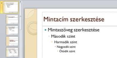 MÉRNÖKI SZÁMÍTÁSI MÓDSZEREK 6 PREZENTÁCIÓKÉSZÍTÉS E feladatban egy mutatós prezentációt fogunk összeállítani a lehető legkevesebb munkával, ehhez a Powerpoint úgy biztosít lehetőséget, hogy