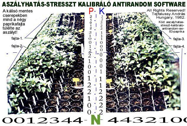 5. A Budapesti Kertészeti Egyetem Zöldségtermesztési Intézeténél (az ő egyik MTA-s pályázatukhoz) 1983-ban elvégzett hullámanalizátori (GTS-Antirandom) ellenőrző mérés tényleges eredménye, amelyik